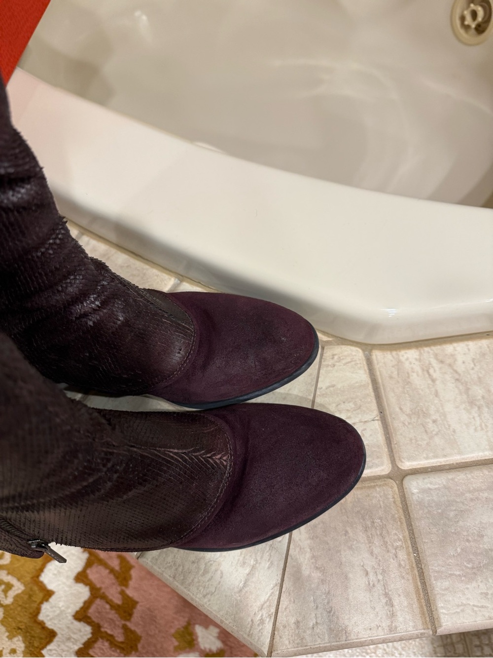 Donald J. Pliner Chianti/Burgundy Knee-High Leather Boots - Picture 5 of 13